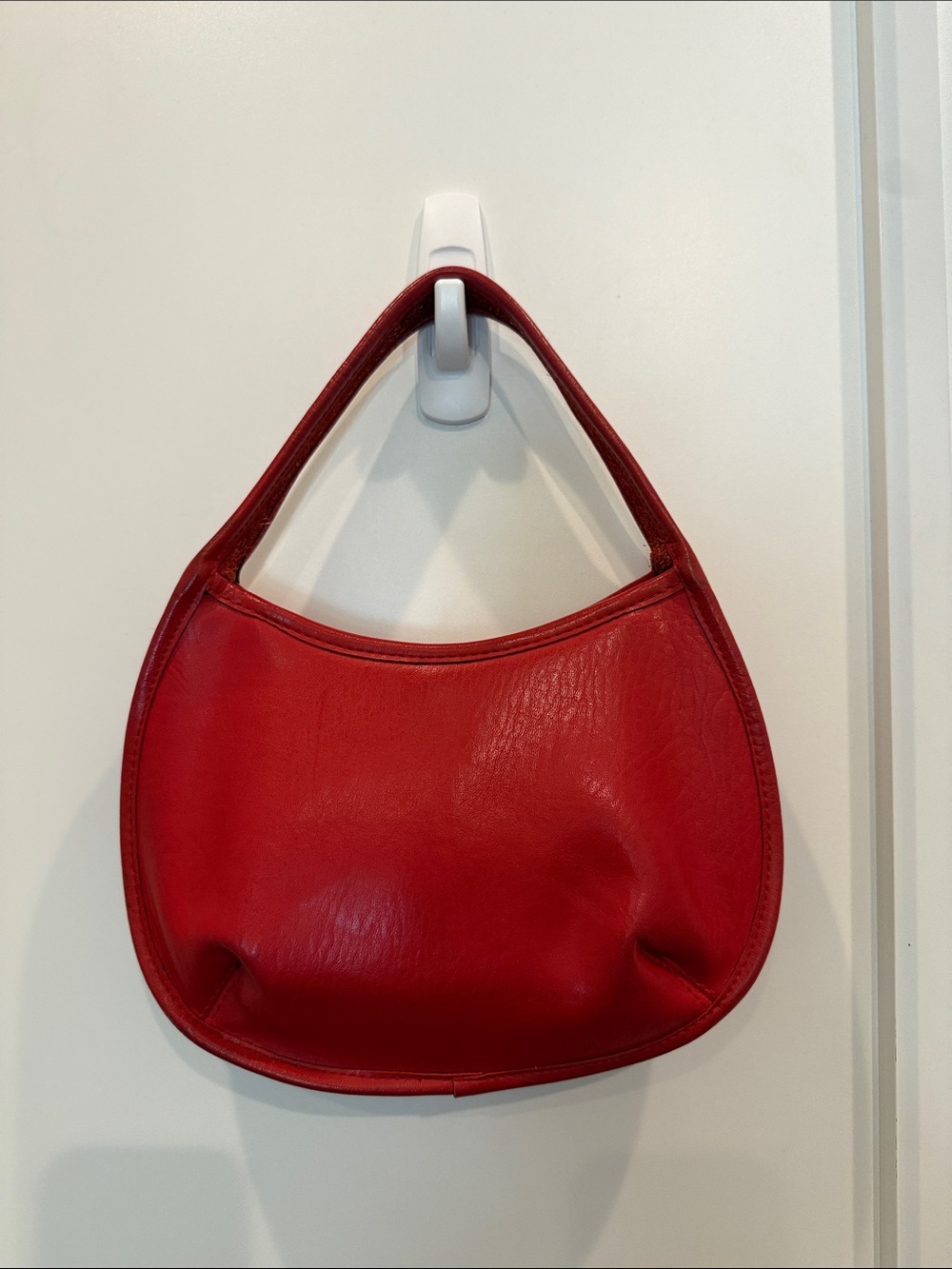Vintage Coach Made in USA Red Leather Bag